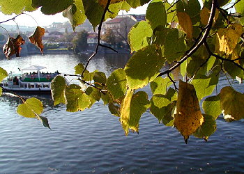 Vltava s parn�kem.