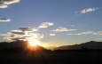 Z�pad slunce v Hanmer Springs.